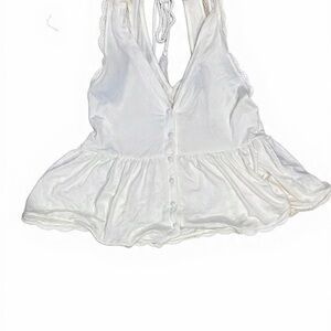 Forever 21 White Lace Trim Tank Top